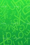 Abstract Green Letters Background